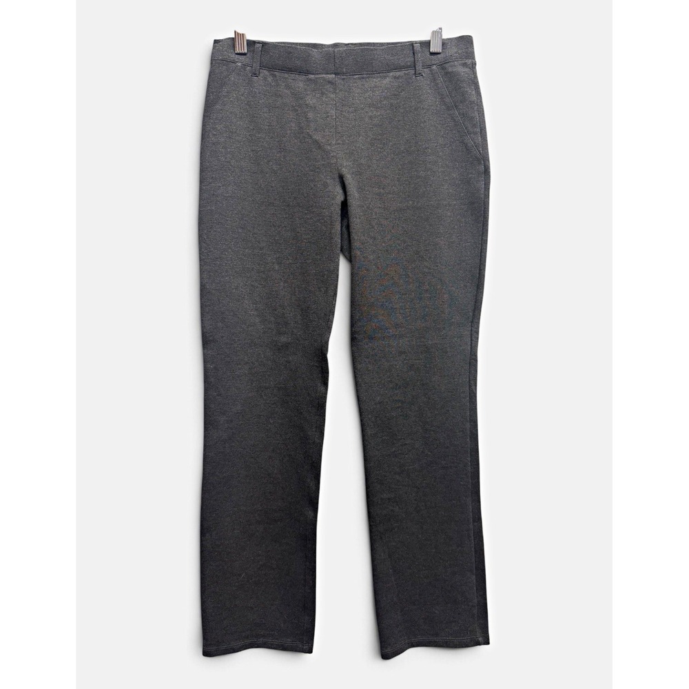 Quince Ultra-Stretch Ponte Straight Leg Pants S Petite Charcoal Gray Work 26"